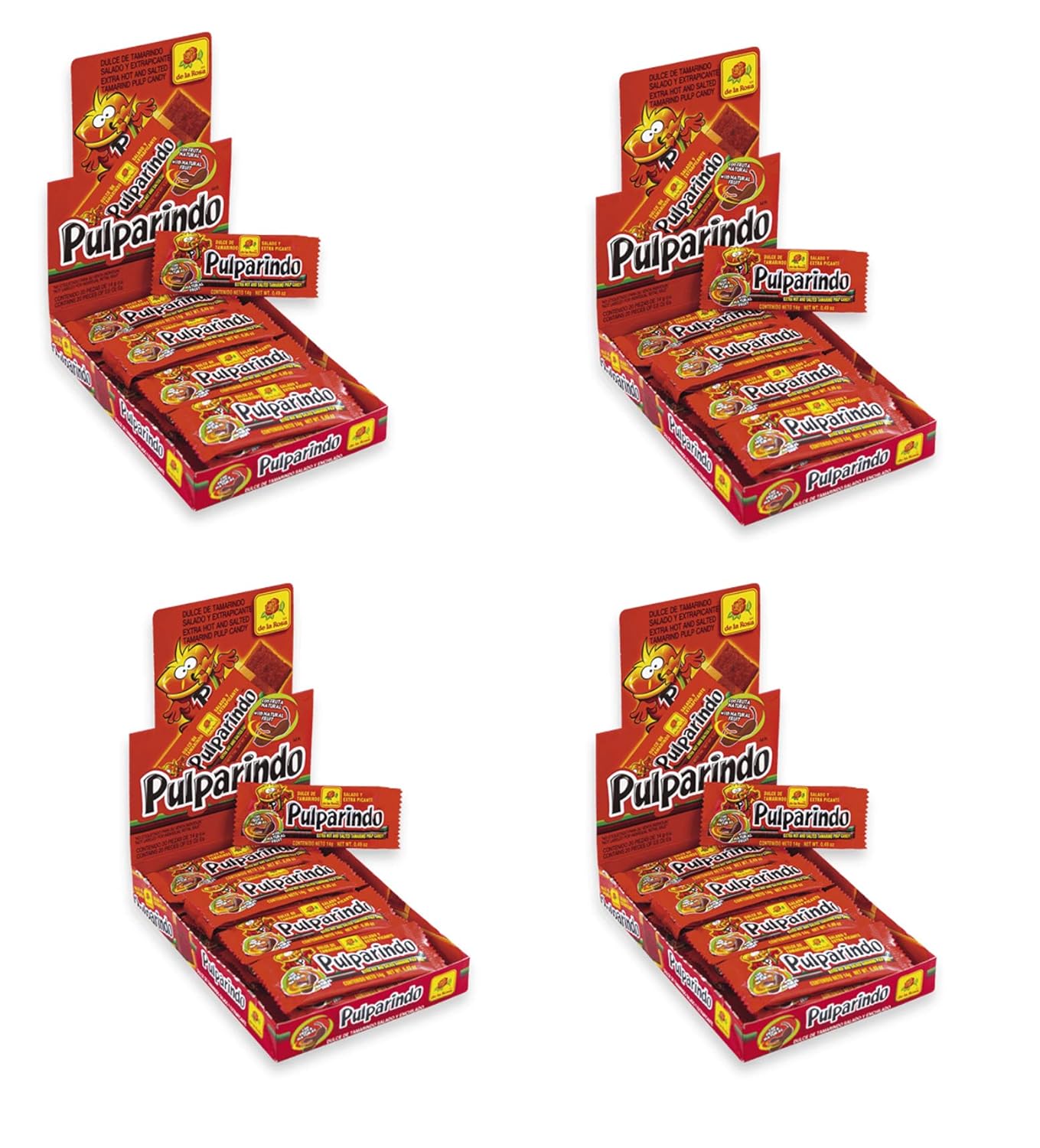 Pulparindo EXTRA HOT Tamarind Pulp Candy 80 count