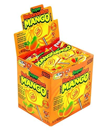 Super Rebanadita Mango Lolipop, 20 Count (SUGAR CANDY - ETHNIC)