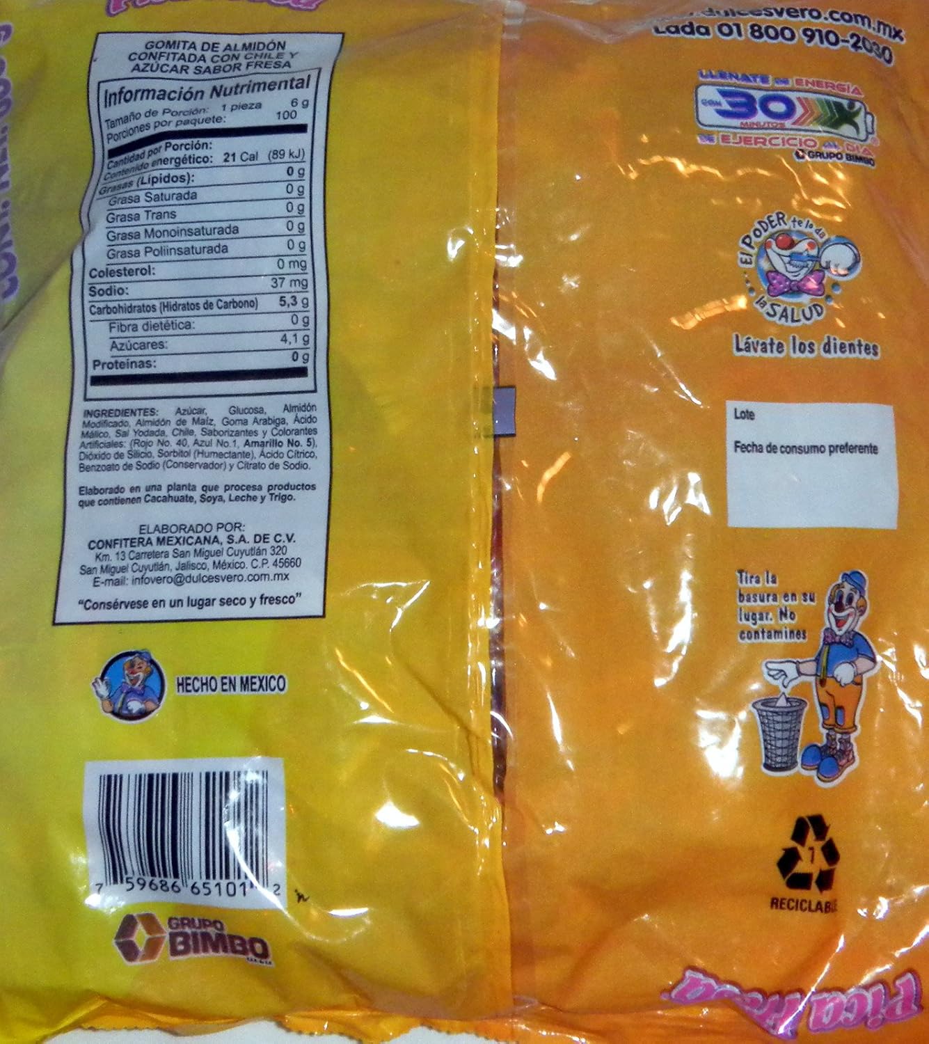 Vero Pica Fresa Gomitas Enchiladas Hot Straberry Flavored Gummies 100 Pcs Sealed