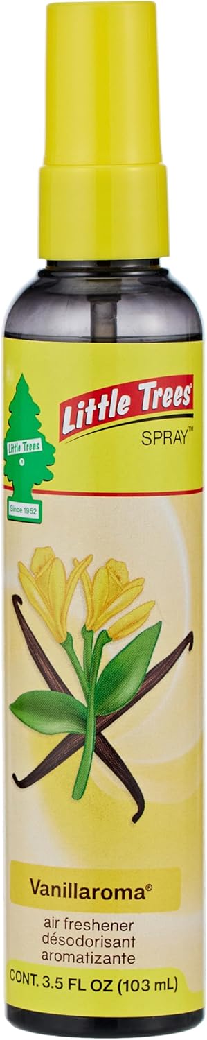 LITTLE TREES Car Air Freshener | Spray Provides a Long-Lasting Scent for Auto or Home | On-the-go Freshness | Vanillaroma, 6 Air Fresheners