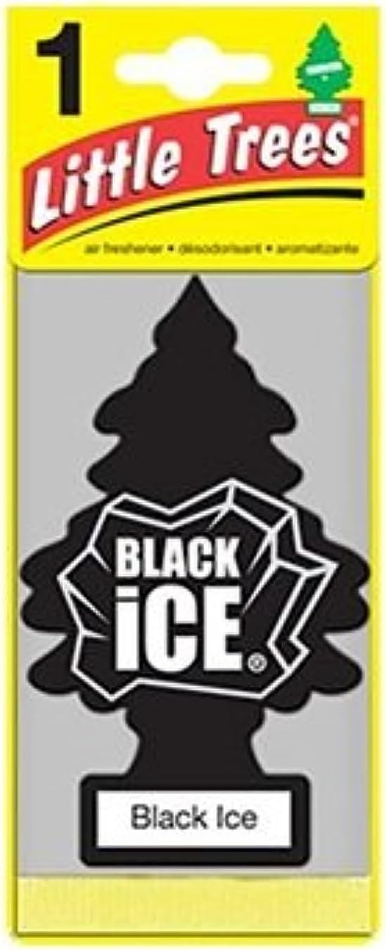 LITTLE TREES Car Air Freshener | Hanging Paper Tree for Home or Car | Black Ice | 1 Pack