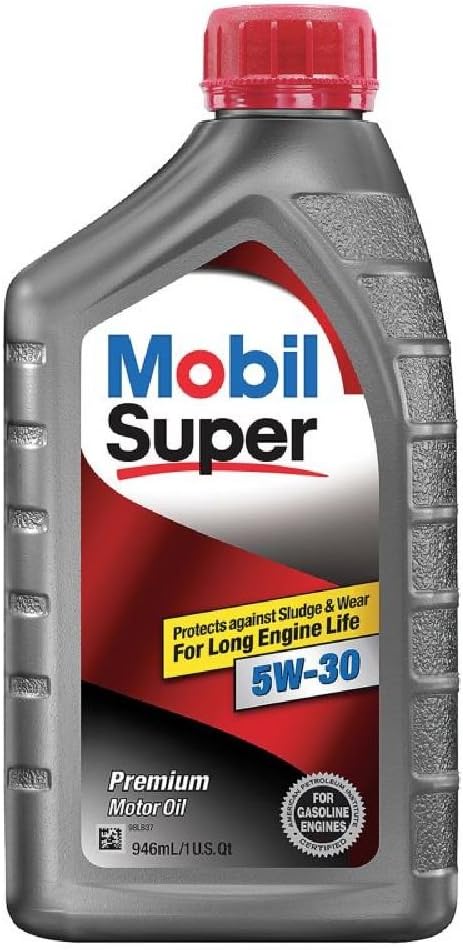 Mobil Super (120432-6PK) 5W-30 Motor Oil - 1 Quart, (Pack of 6)