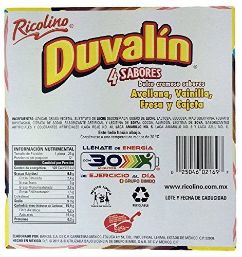 Duvalin 4 Sabores Hazelnut, Vanilla, Strawberry, Caramel