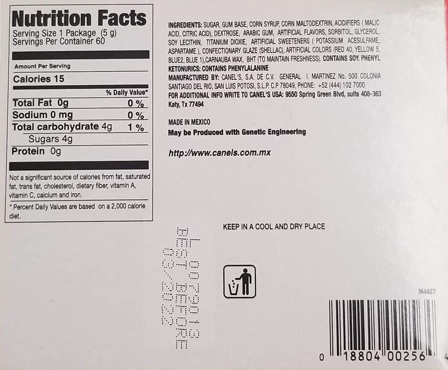 Wholesale Canels Gum 4pc Fruit 60ct - PACK OF 2