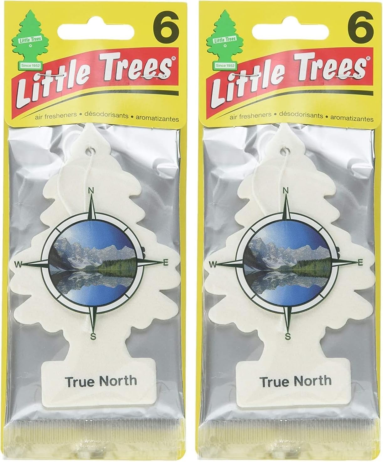 LITTLE TREES CAR FRESHNER U1P17146 Little Trees Air Fresheners, True North (Pack of 2)
