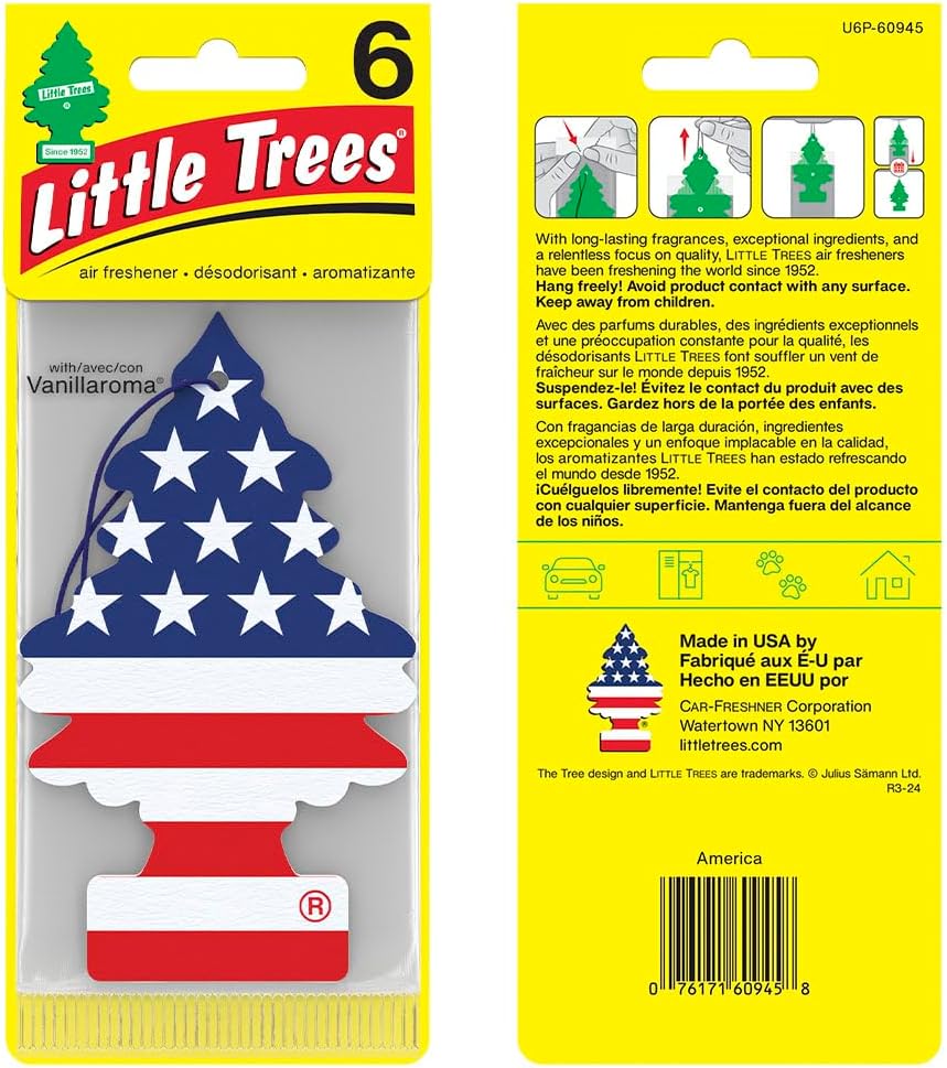 LITTLE TREES Car Air Freshener | Hanging Tree Provides Long Lasting Scent for Auto and Home | America, 24 Air Fresheners