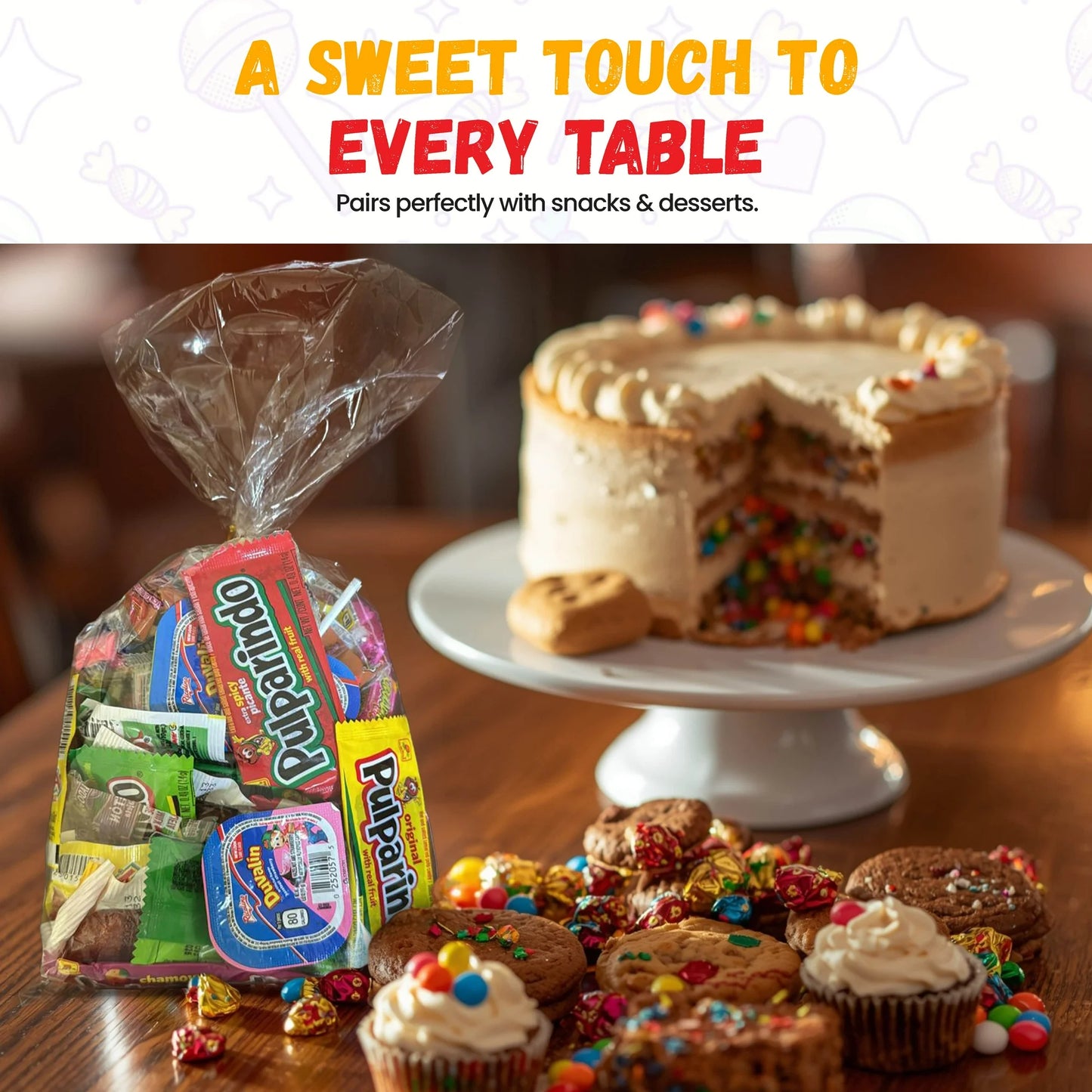 Bulk Mexican Candy Mix – Dulces Mexicanos Surtidos, Mexican Candy Variety Pack (50 Count) with Vero Lollipops, Lucas, Pulparindo Tamarindo, Mazapan, Spicy Snacks & a lot more.