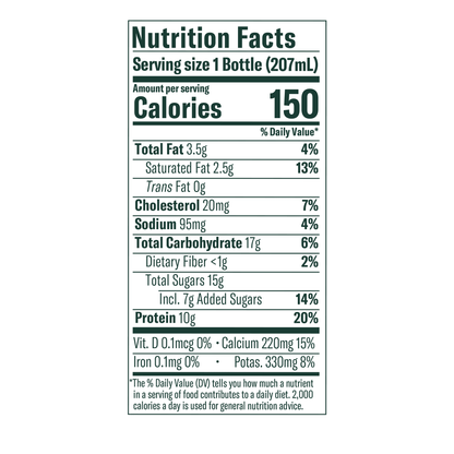 Chobani Low-Fat Greek Yogurt Drink, Peach 7 fl oz Bottle