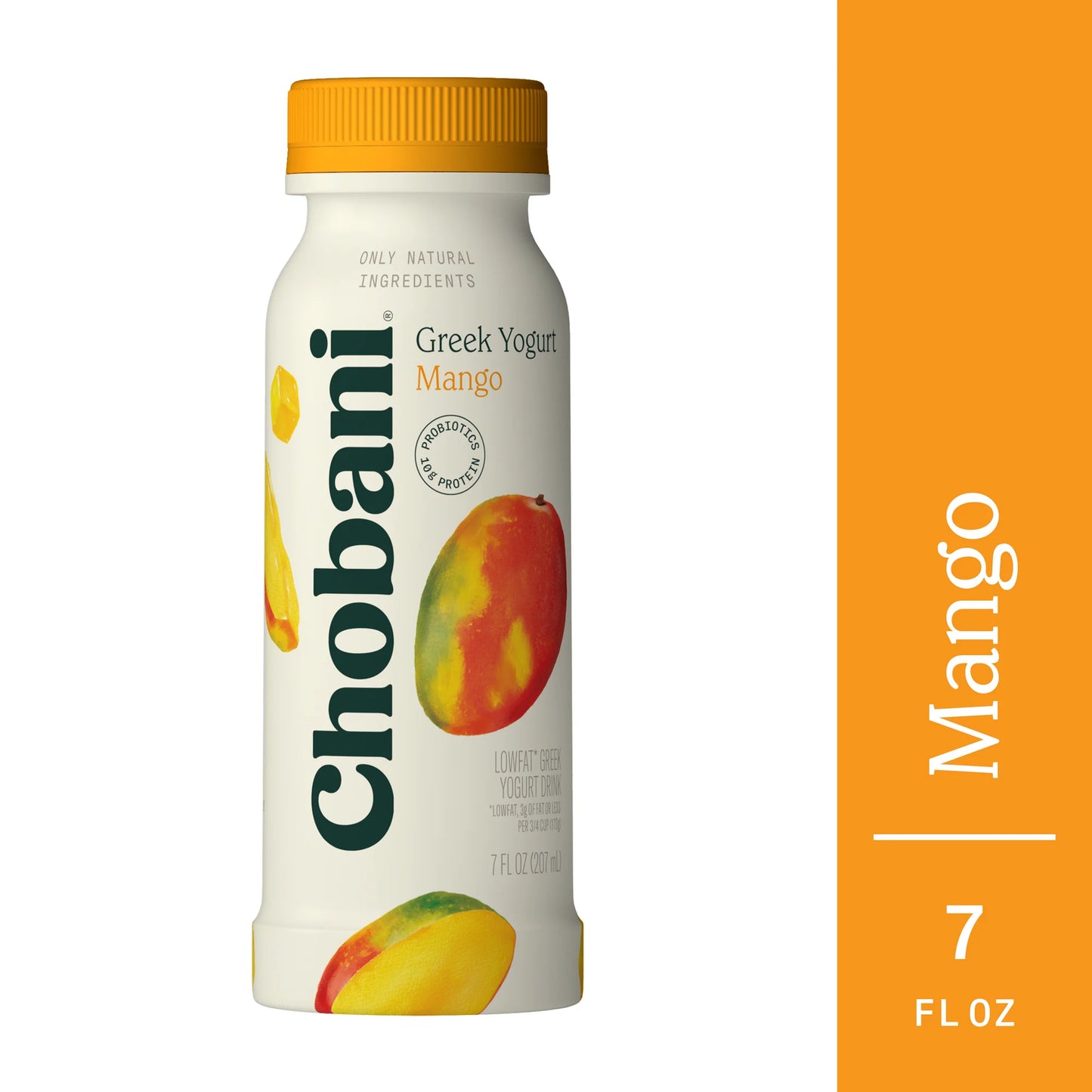 Chobani Low-Fat Greek Yogurt Drink Mango 7 fl oz Bottle