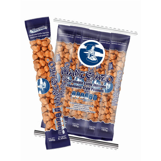 Manzela Japanese Style Peanuts HHA1&nbsp;10 count 6.35oz. each / Cacahuates Estilo Japonés 10pz de 180grs