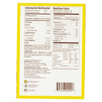 Hot and Salted Tamarind Pulp Candy Natural With Real Fruit, 10 oz