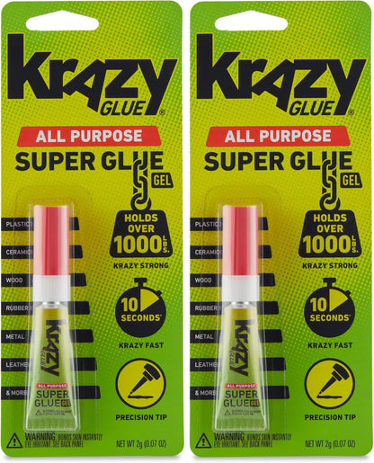 Krazy Glue, All Purpose Gel, Precision Tip, 2 g (Pack of 2)