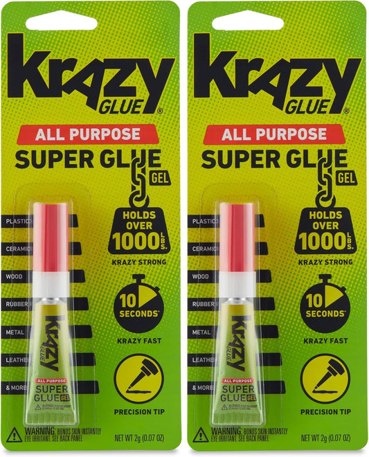 Krazy Glue, All Purpose Gel, Precision Tip, 2 g (Pack of 2)