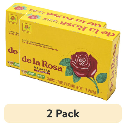 (2 pack) De La Rosa Mazapan Style Mexican Peanut Candy, 12 Count