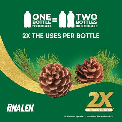PINALEN 2X Concentrated Multipurpose Cleaner - Fresh Pine Scent - 28 fl oz - All Purpose Cleaner for Kitchen, Bathroom, Laundry, Floors & Outdoors