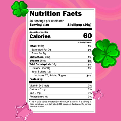 Vero Manita Paletas Strawberry & Cherry Flavored Lollipop (40 Count Bag) - Individually Wrapped Lollipops - Mexican Candy - Paletas Mexicanas Sabor Fresa