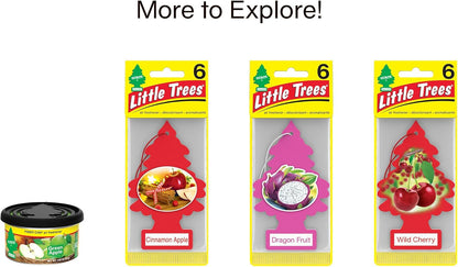 LITTLE TREES Car Air Freshener | Hanging Tree Provides Long Lasting Scent for Auto and Home | Green Apple, 24 Air Fresheners