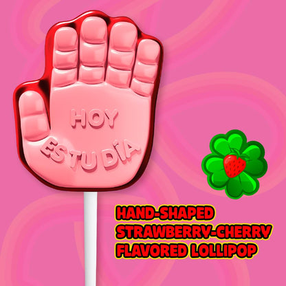 Vero Manita Paletas Strawberry & Cherry Flavored Lollipop (40 Count Bag) - Individually Wrapped Lollipops - Mexican Candy - Paletas Mexicanas Sabor Fresa