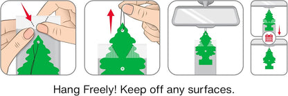 LITTLE TREES Car Air Freshener | Hanging Tree Provides Long Lasting Scent for Auto and Home | Green Apple, 24 Air Fresheners