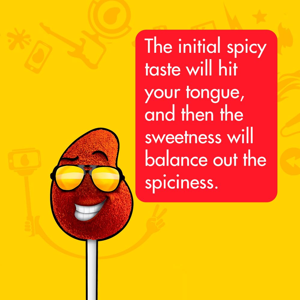 Vero Mango, Chili Covered Mango Flavored Lollipops, 40 Pieces