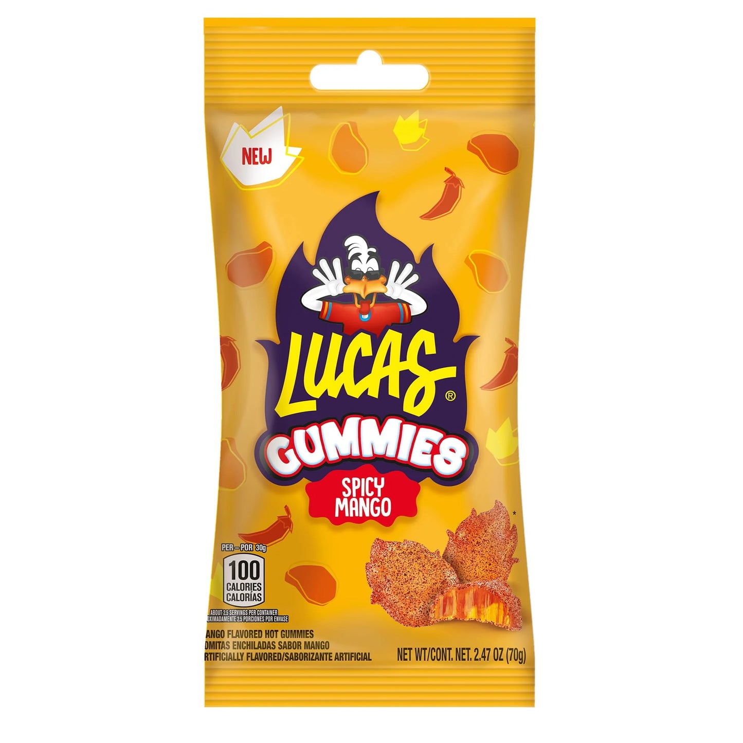 Lucas Spicy Gummies Mango DMF15 Flavored 12 pack, 29.6OZ