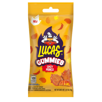 Lucas Spicy Gummies Mango DMF15 Flavored 12 pack, 29.6OZ