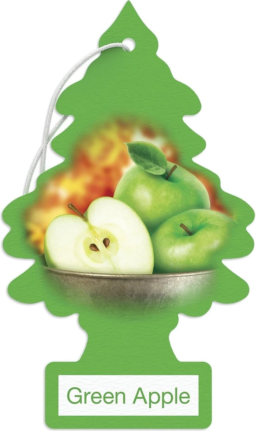 LITTLE TREES Car Air Freshener | Hanging Paper Tree for Home or Car | Green Apple | 6 Pack