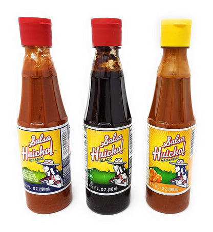 SALSA HUICHOL VARIETY PACK (3 PACK) HOT, HABANERA, AND NEGRA