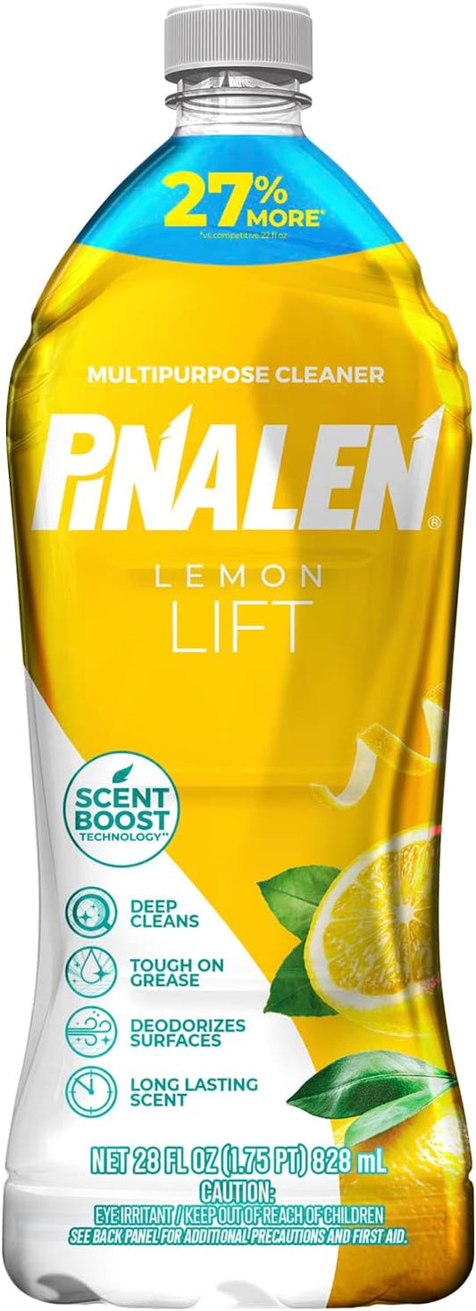 PINALEN Max Aromas Multipurpose Cleaner - Lemon Lift Scent - 28 fl oz - All Purpose Cleaner for Kitchen, Bathroom, Floors & Surfaces