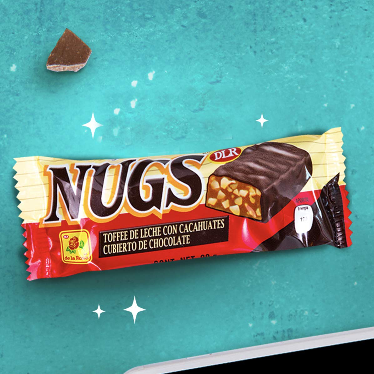 Nugs Recreo Chocolate Bar Candy with peanuts and milky caramel (Original Nugs)