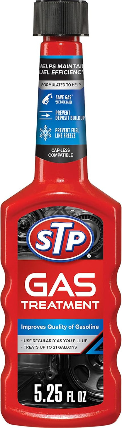 STP Gas Treatment, Fuel Intake System Cleaner, Bottles, 5.25 Fl Oz, Pack of 12