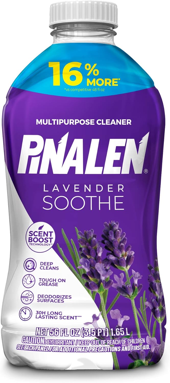 PINALEN Max Power Lavender Dreams Multipurpose Cleaner, Kitchen, Floor, Bathroom and Surface Cleaning Product for Home, 56 fl.oz.