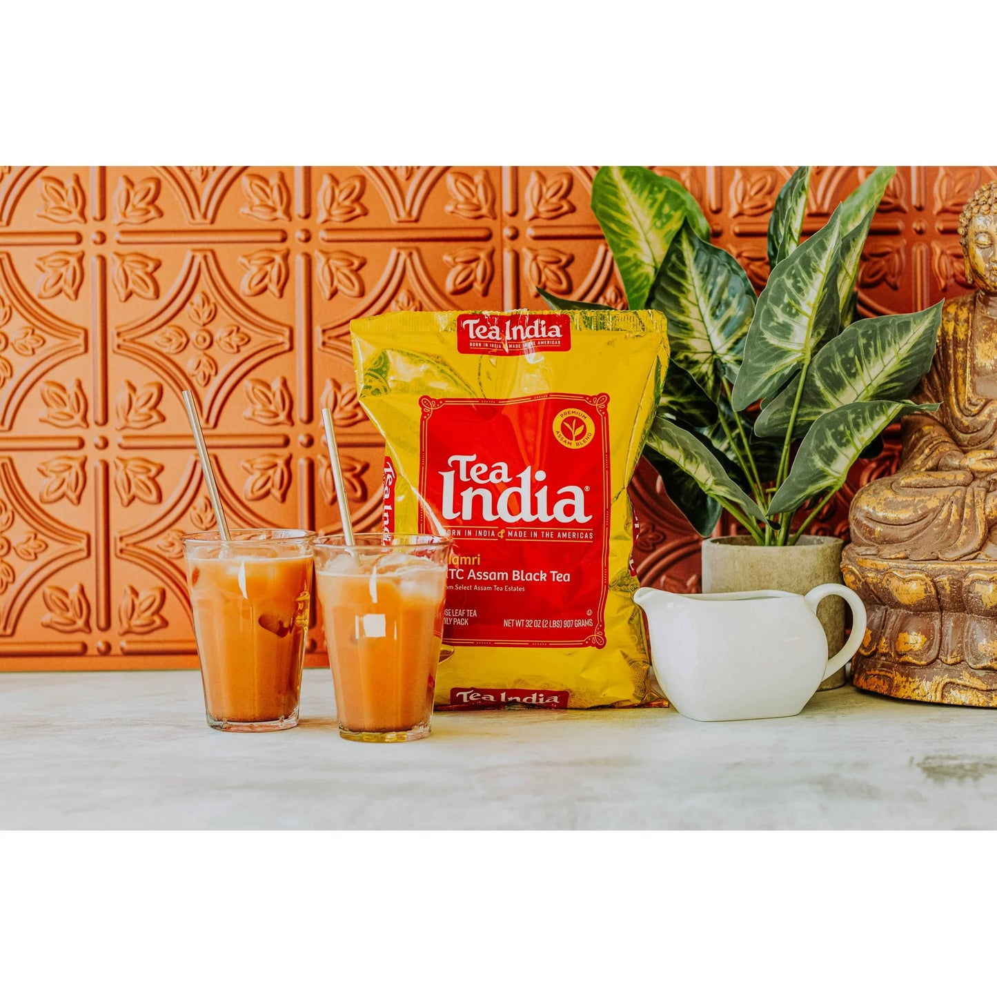 Tea India CTC Assam Loose Leaf Black Tea Made with Natural Ingredients Traditional Indian Caffeinated Tea 2LB