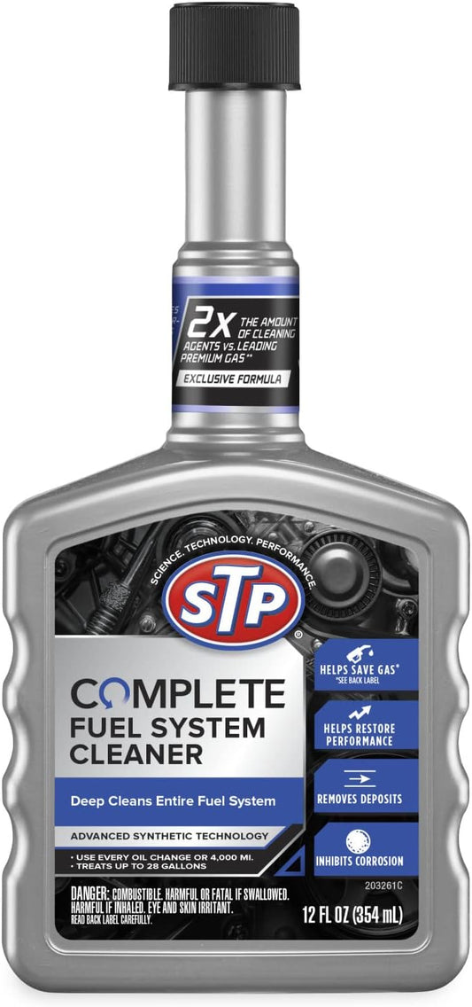 STP Direct Injection Fuel Injector Cleaner, Advanced Synthetic Technology Fuel Cleaner Dissolves Hardened Deposits that Accumulate on Injectors, 12 Oz, STP