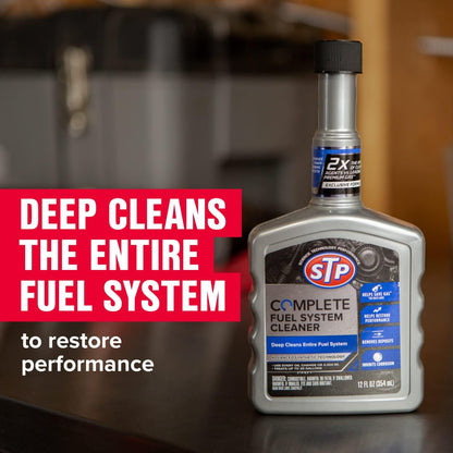 STP Direct Injection Fuel Injector Cleaner, Advanced Synthetic Technology Fuel Cleaner Dissolves Hardened Deposits that Accumulate on Injectors, 12 Oz, STP