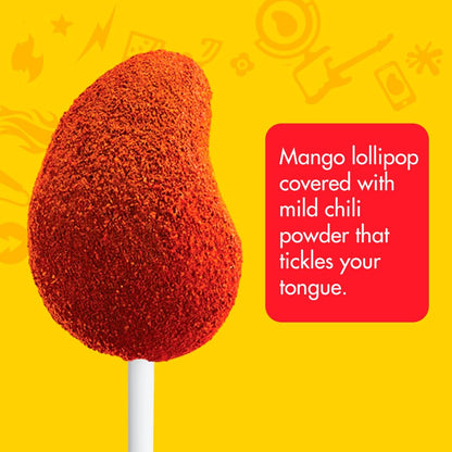 Vero Mango Flavored Lollipops Covered in Chili Powder 7 Bags, 40 Count Each (Net Wt. 167.86 Ounces) - Individually Wrapped Mexican Candy for Piñatas, Halloween, and More.