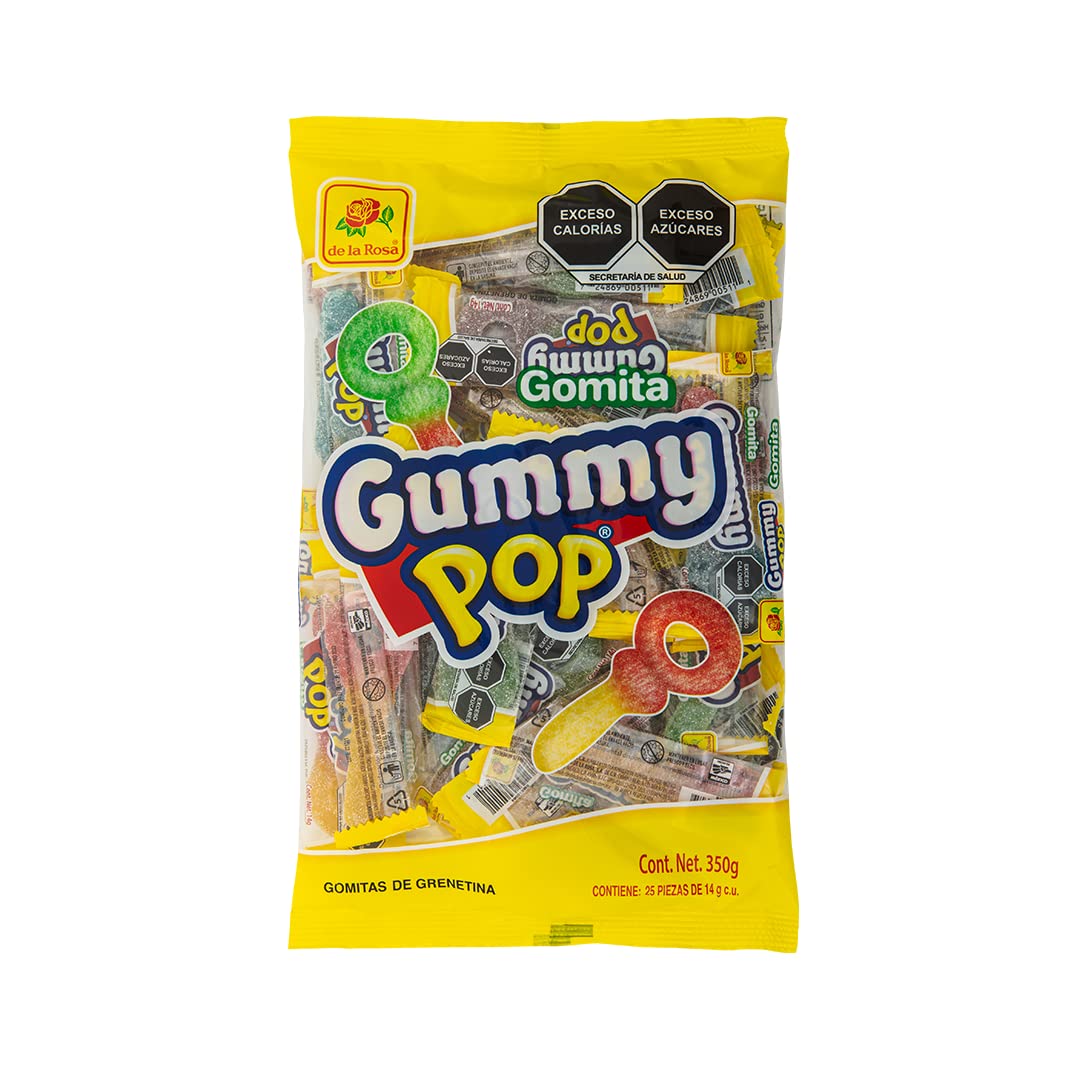 De La Rosa Gomitas Gummy Pop 25 piezas 14 grs, Pequeño