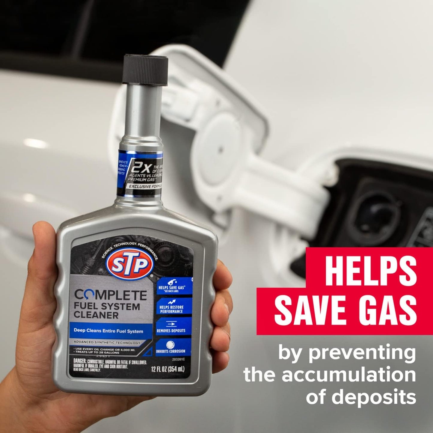 STP Direct Injection Fuel Injector Cleaner, Advanced Synthetic Technology Fuel Cleaner Dissolves Hardened Deposits that Accumulate on Injectors, 12 Oz, STP