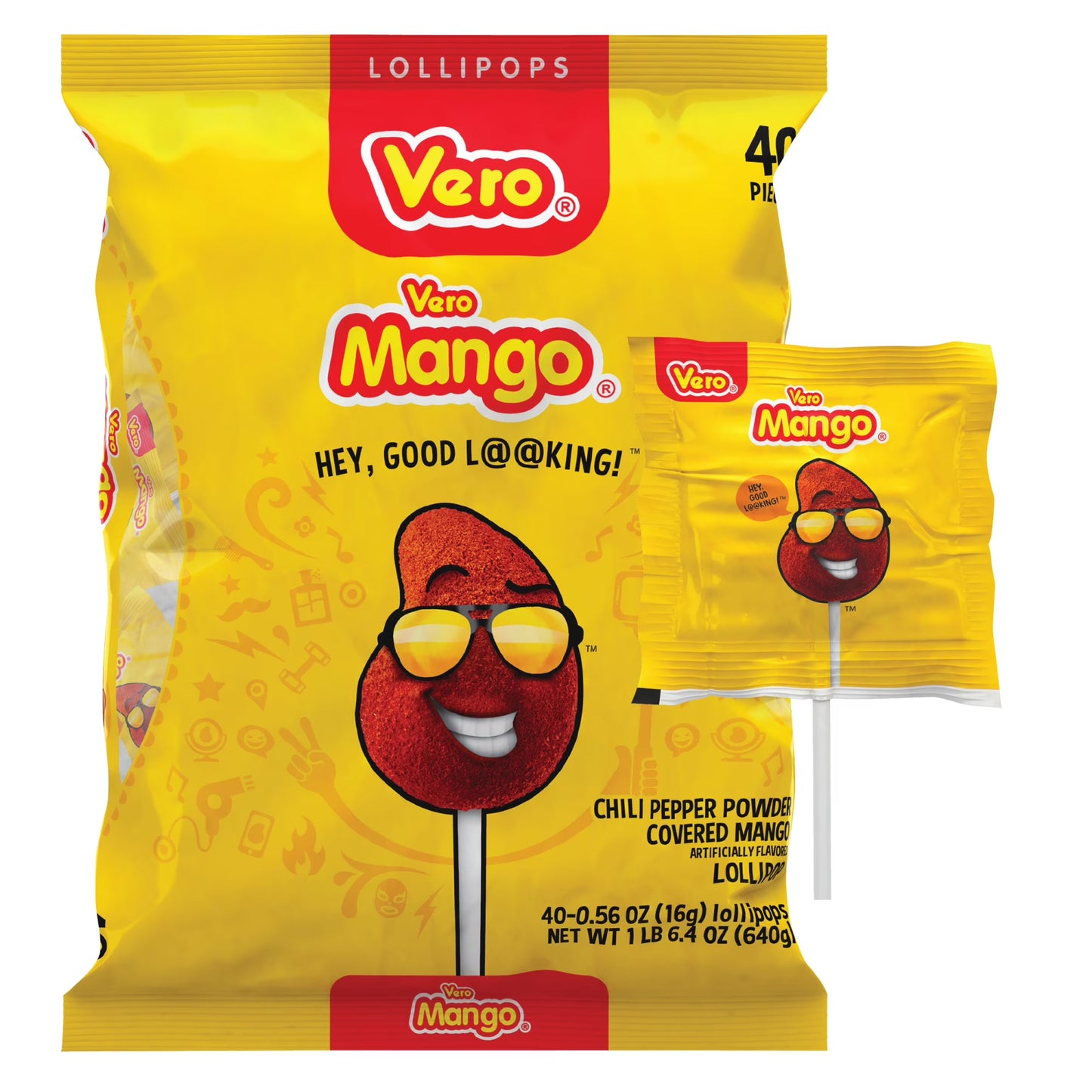 Vero Mango Lollipops, 40 Count