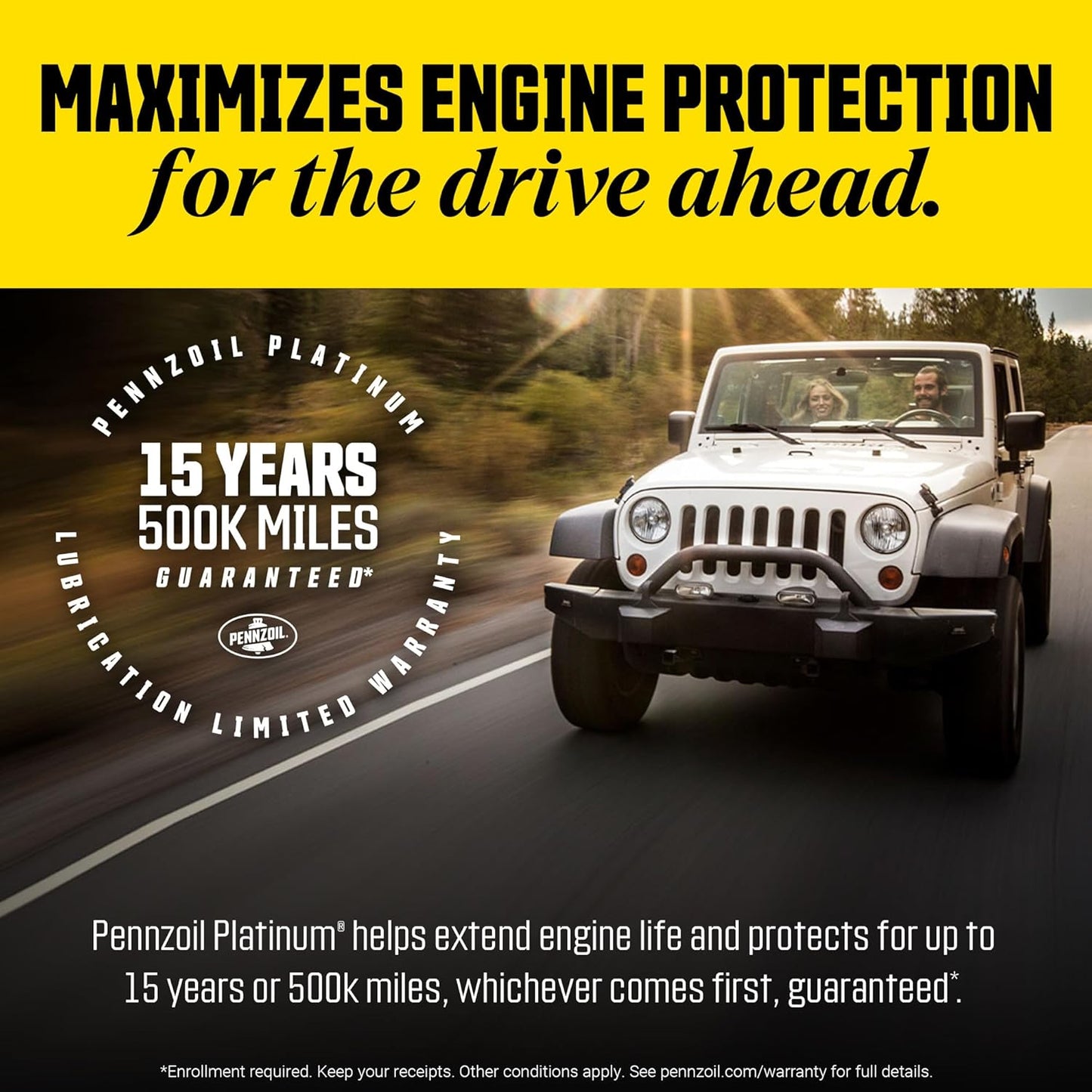 Pennzoil Platinum Full Synthetic 5W-20 Motor Oil (1-Quart, Case of 6)