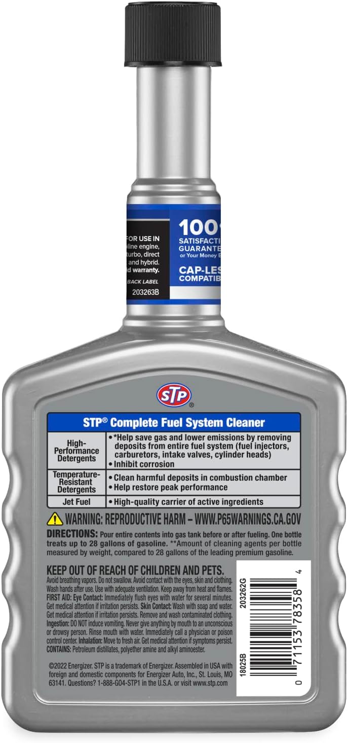 STP Direct Injection Fuel Injector Cleaner, Advanced Synthetic Technology Fuel Cleaner Dissolves Hardened Deposits that Accumulate on Injectors, 12 Oz, STP