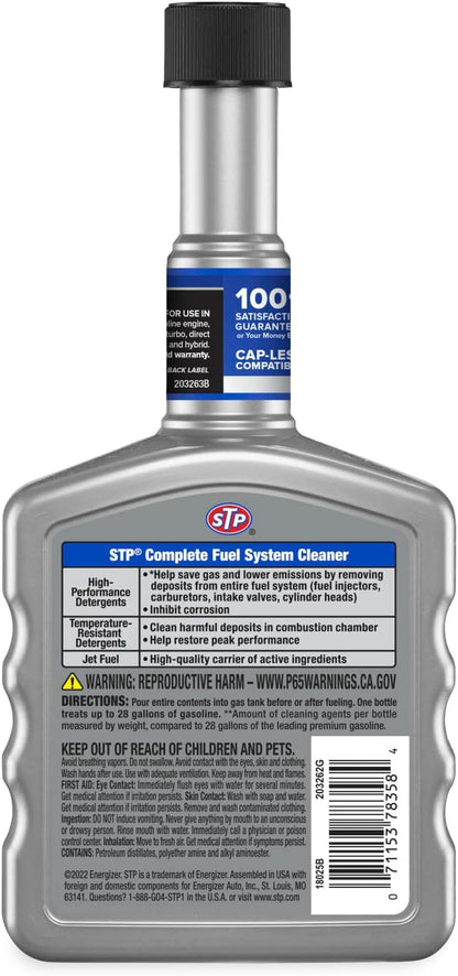 STP Direct Injection Fuel Injector Cleaner, Advanced Synthetic Technology Fuel Cleaner Dissolves Hardened Deposits that Accumulate on Injectors, 12 Oz, STP