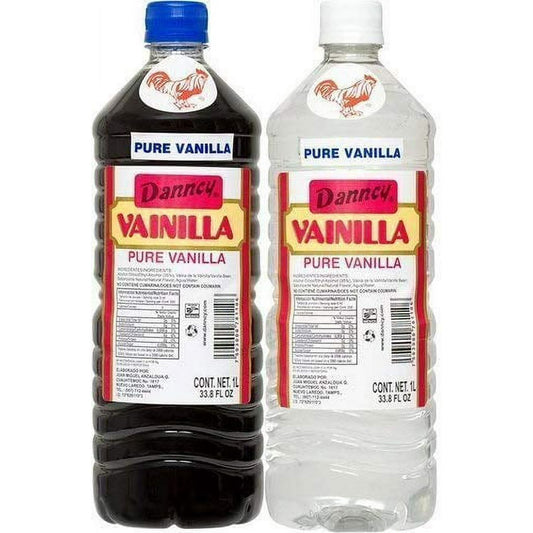 Danncy Mixed Pure Mexican Vanilla Extract From Mexico 33oz Each 2 Plastic Bottle Lot Sealed
