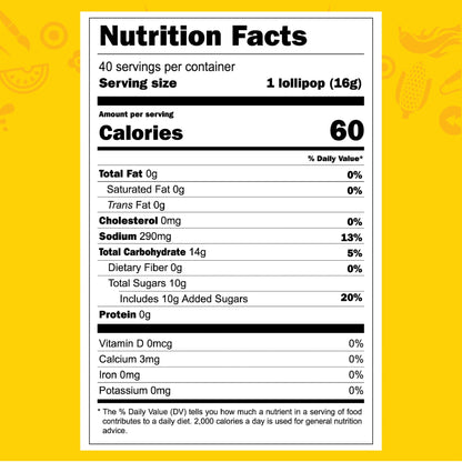 Vero Mango Lollipops, 40 Count