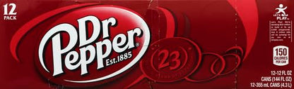 Dr Pepper Soda, 12 fl. oz. Cans, 12 Pack (Pack of 2)