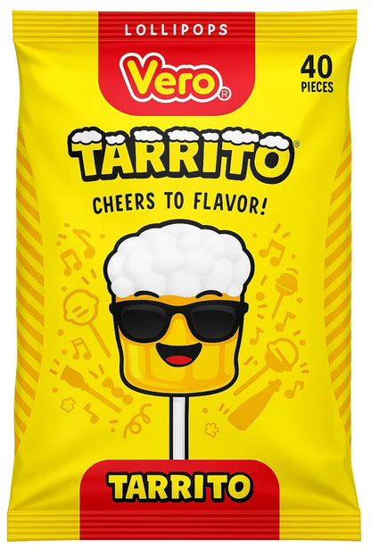 Vero Mexican Candy Tarrito Fruit Flavored Lollipops - 40Piece