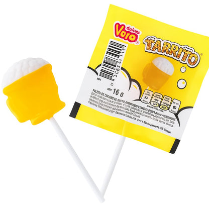Vero Mexican Candy Tarrito Fruit Flavored Lollipops - 40Piece