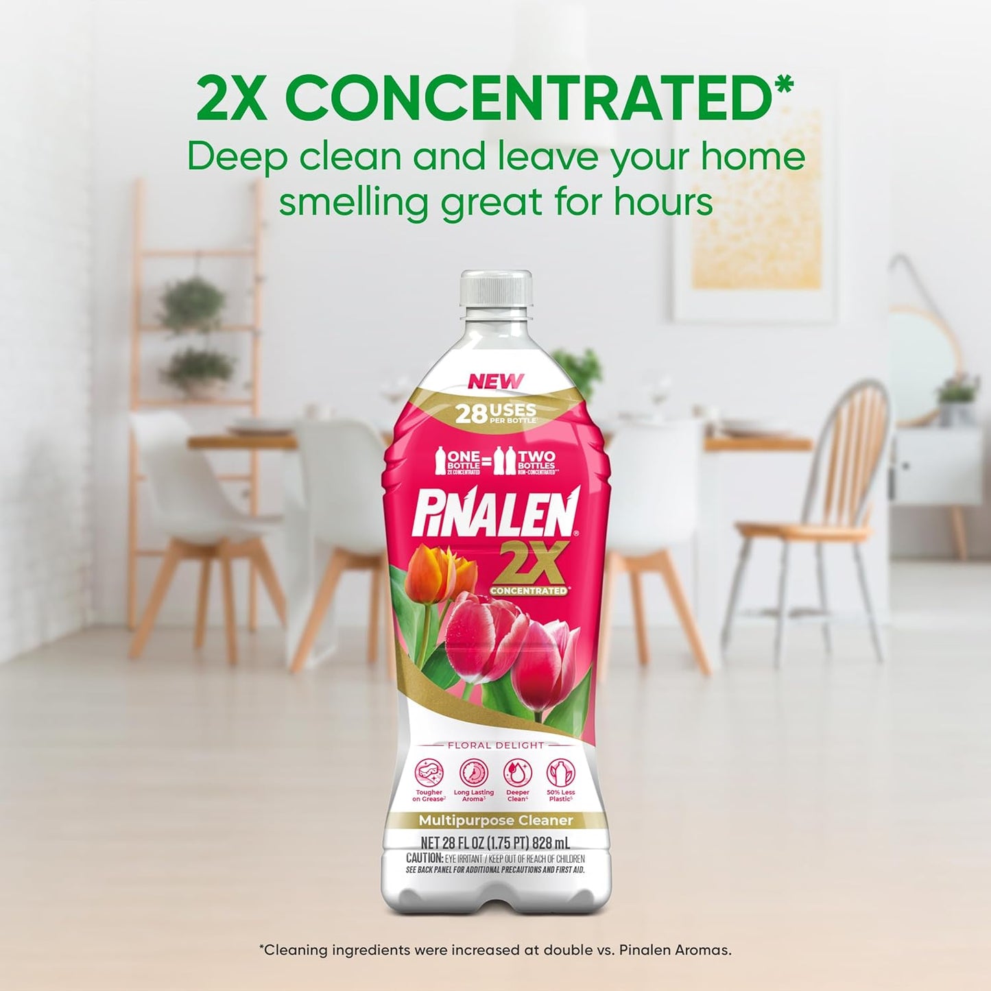 PINALEN 2X Max Aromas Multipurpose Cleaner- Floral Delight Scent (28 fl oz)