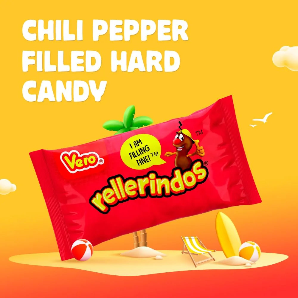 Vero Rellerindos - Tamarind Flavor HYZ01&nbsp;Hard Candy (65 Units) - Authentic Mexican Candy, Individually Wrapped Hard Candy Pack Perfect for Parties, Piñatas, and Snacks