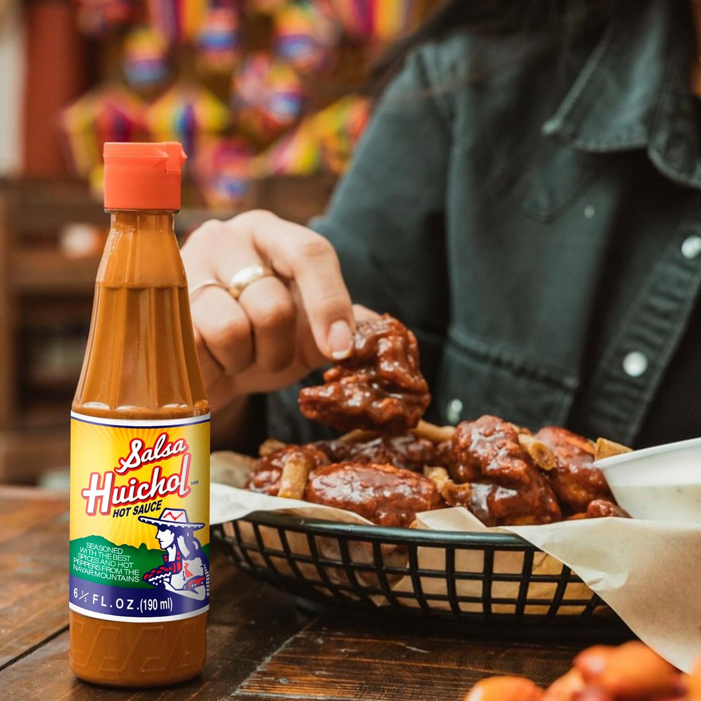 Salsa Huichol Mix Pack – Original, Negra, and Habanera – 6-Pack of 6.42 oz Bottles – Perfect for Tacos, Snacks & Seafood